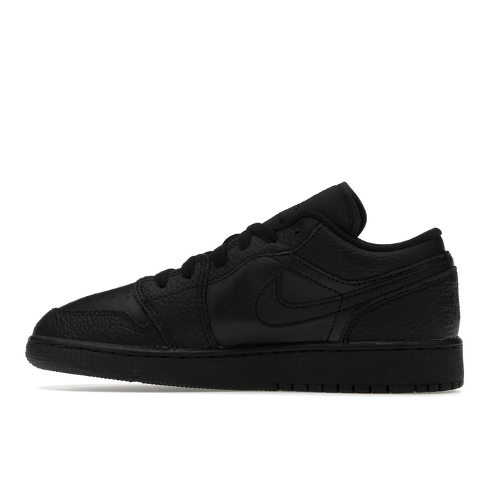 Jordan 1 Low Tumbled Leather Black (GS)