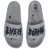 Life is Porno Slides Grey/Black