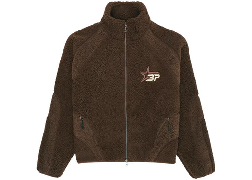 Broken Planet Polar Fleece Zip Up Crew Mocha Brown