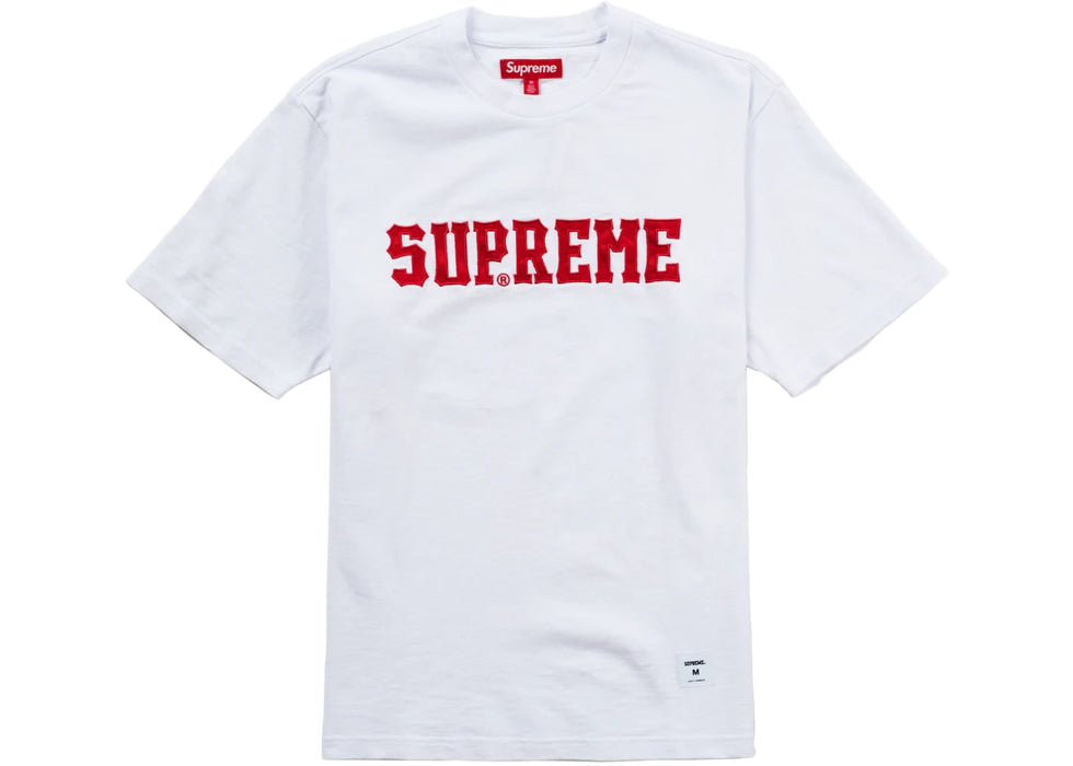 Supreme Twill Applique S/S Top White