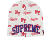 Supreme New Era Monogram Beanie White