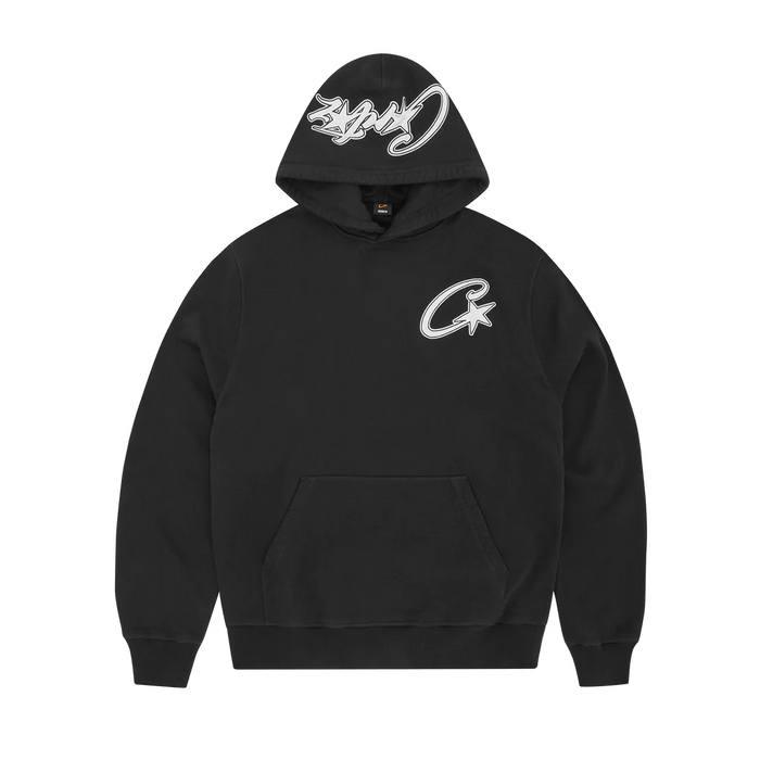 Corteiz Satin c star applique hoodie