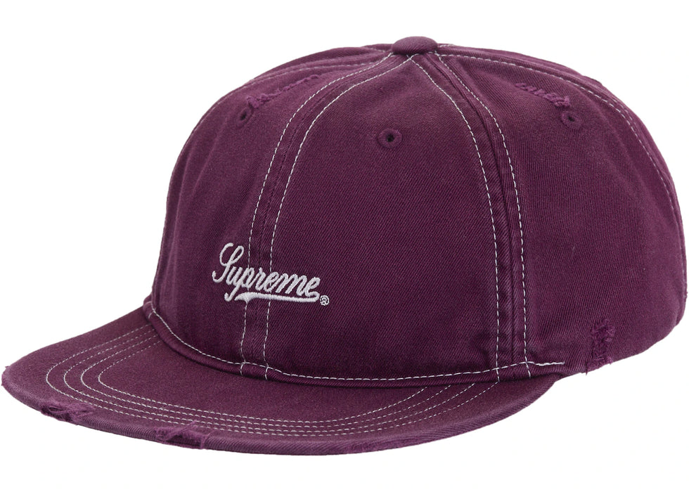 Supreme Distressed Script 6-Panel Red
