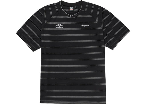 Supreme Umbro Stripe Soccer Jersey Black