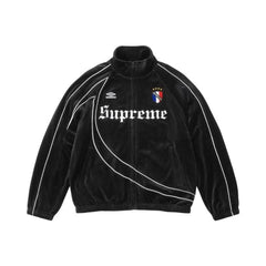 Supreme Umbro Velour Track Jacket Black