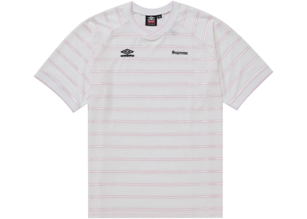 Supreme Umbro Stripe Soccer Jersey White
