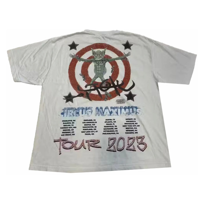 Travis Scott Utopia Circus Maximus Tour III Tee White