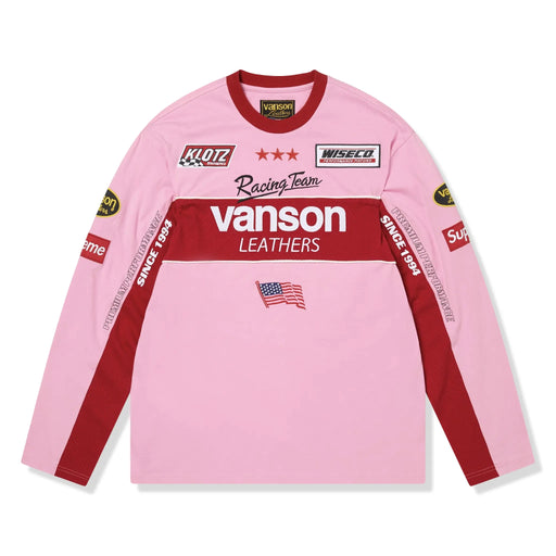Supreme Vanson Leathers L/S Top Pink
