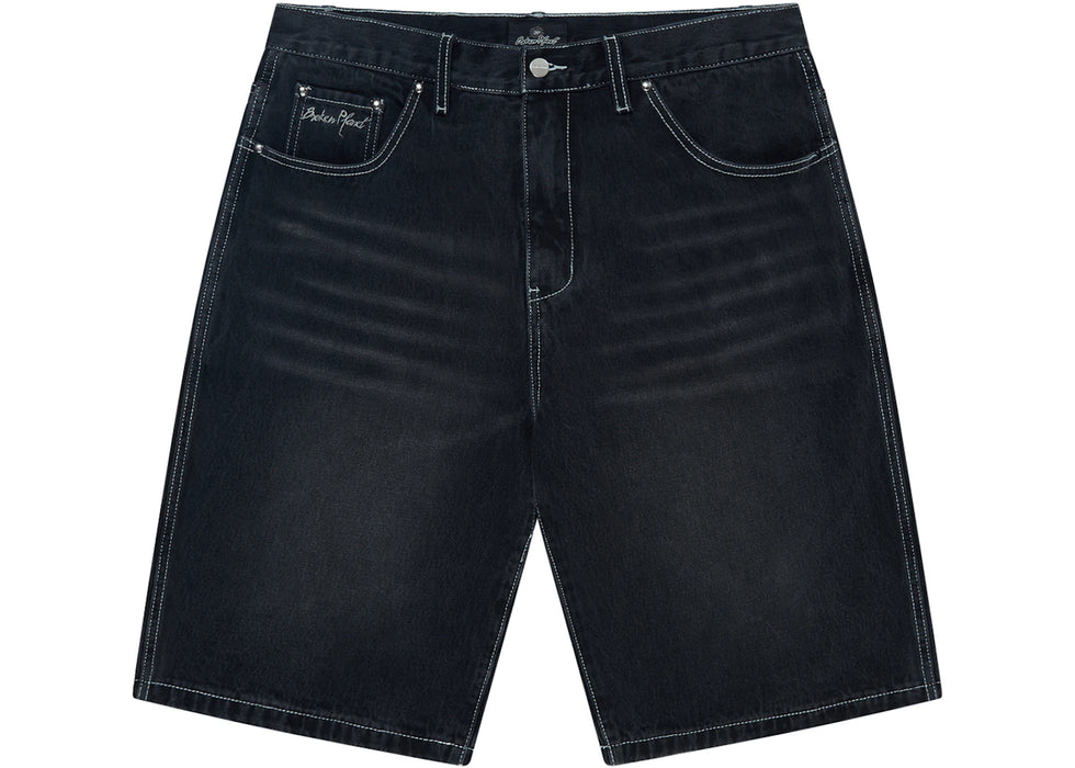 Broken Planet Denim Shorts Washed Black