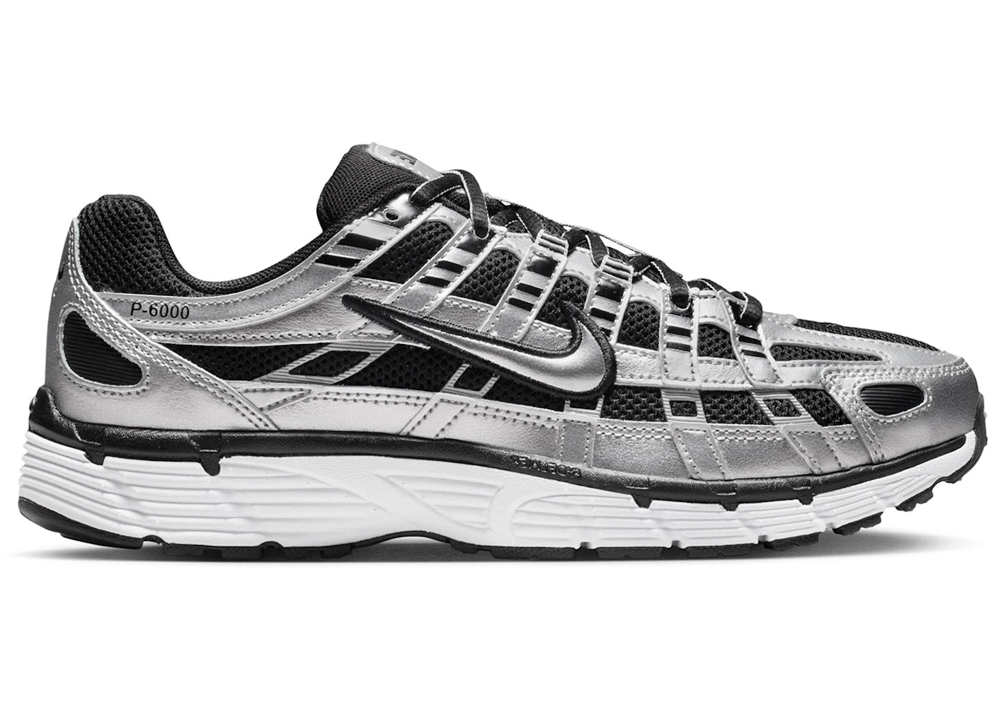 Nike P-6000 Metallic Silver Black White (Women's)