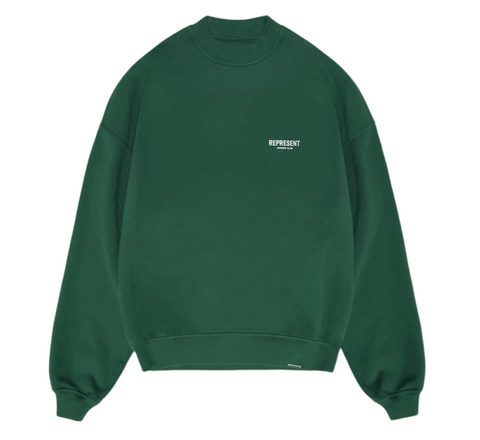 Represent Owner's Club Sweater Racing Green/White