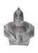 LAVERTA White Rhinestones Full Zip Hoodie - White / Red