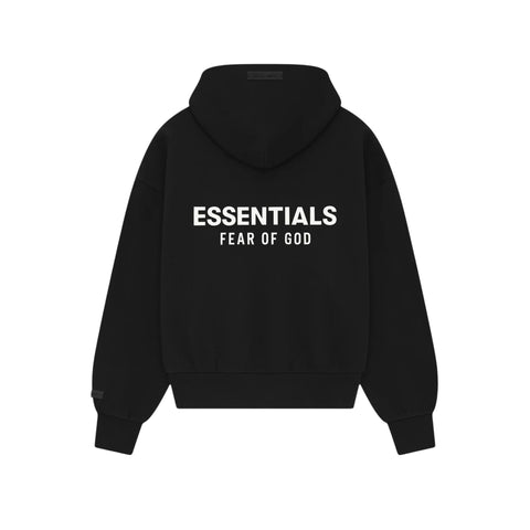Fear of God Essentials Classic Full Zip-Up Hoodie Jet Black