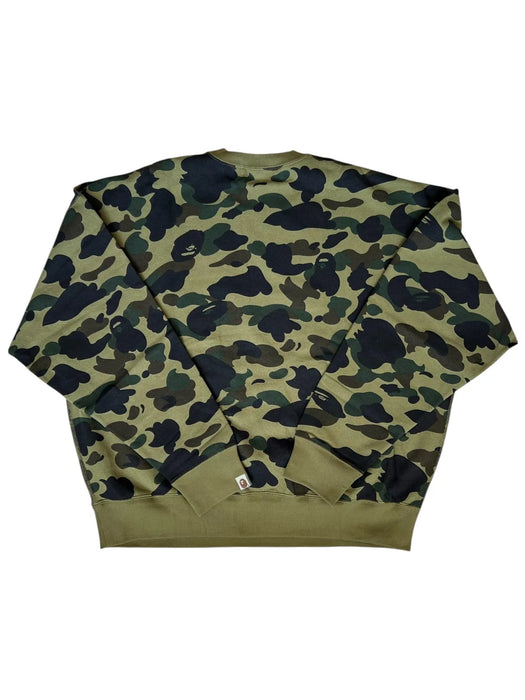 BAPE 1st Camo BAPE Patched Loose Fit Crewneck Green
