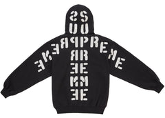Supreme Mirrored Applique Hooded Sweatshirt Black
