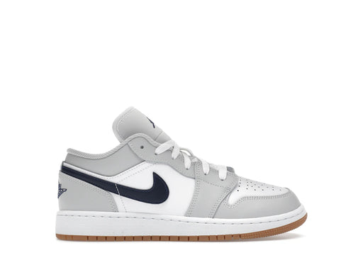 Jordan 1 Low White Neutral Grey Gum Midnight Navy (GS)