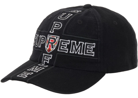 Supreme Cross 6-Panel Cap Black