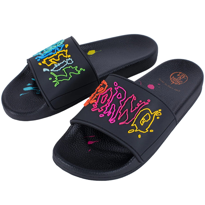 Life is Porno Slides Rainbow Outline