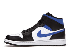 Jordan 1 Mid White Black Racer Blue
