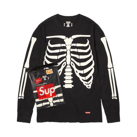 Supreme x Hanes Bones Thermal Crew (1 Pack) 'Black'