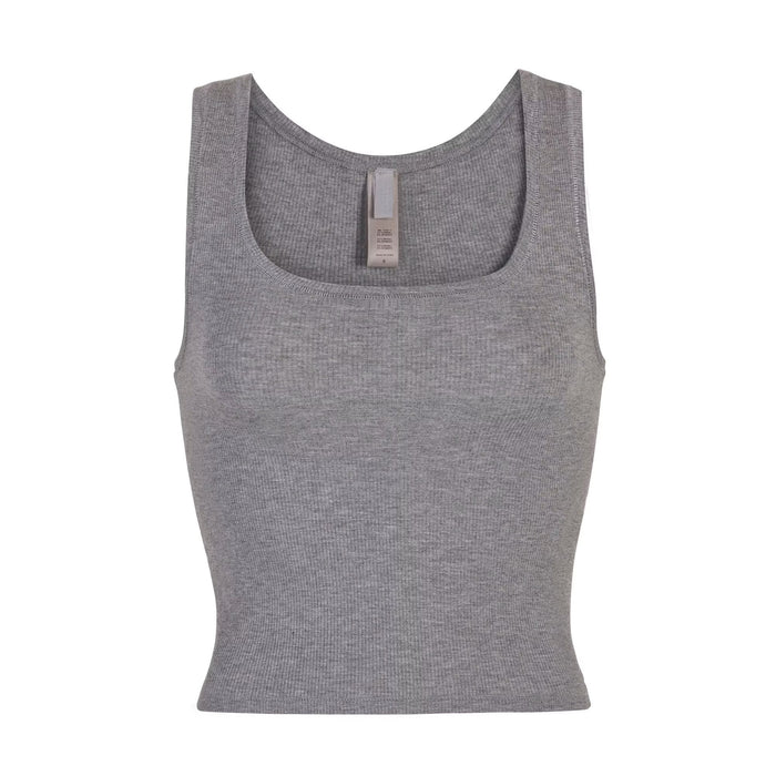 SKIMS SOFT LOUNGE TANK HEATHER GREY