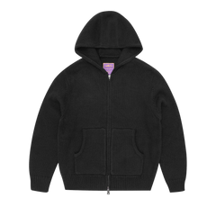 Corteiz Alcatraz Heavy Knit Zip Hoodie 'Black'