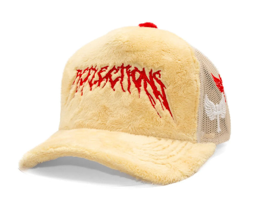 Reflection Luxury Fuzzy Trucker  Yellow Red