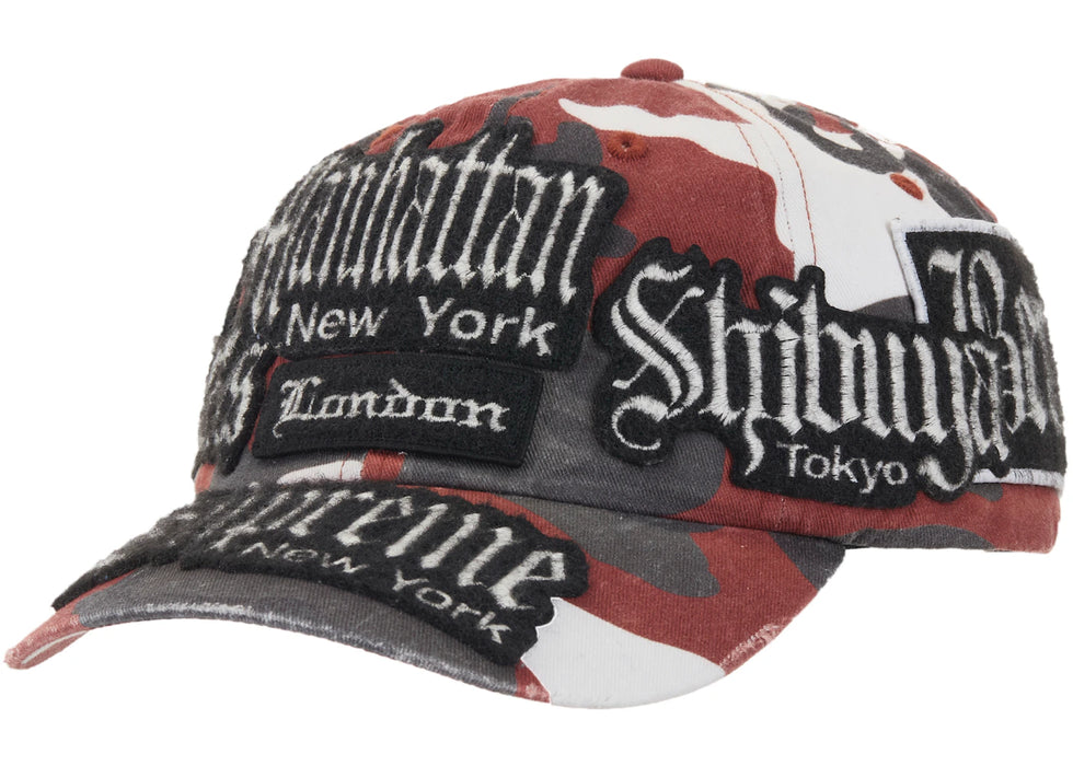 Supreme City Patches 6-Panel Hat Red Camo