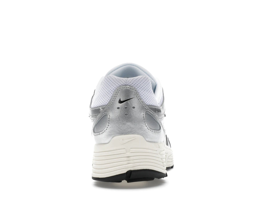 Nike P-6000 White Metallic Silver Flat Silver Black