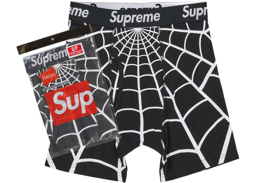 Supreme Hanes Spider-Man Boxer Briefs (2 Pack) Black