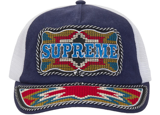 Supreme Western Embroidered Mesh Back 5-Panel Navy