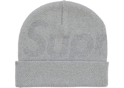 Supreme Studded Knockout Big Logo Beanie Grey