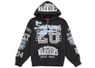Supreme Warriors Applique Zip Up Hooded Sweatshirt Black