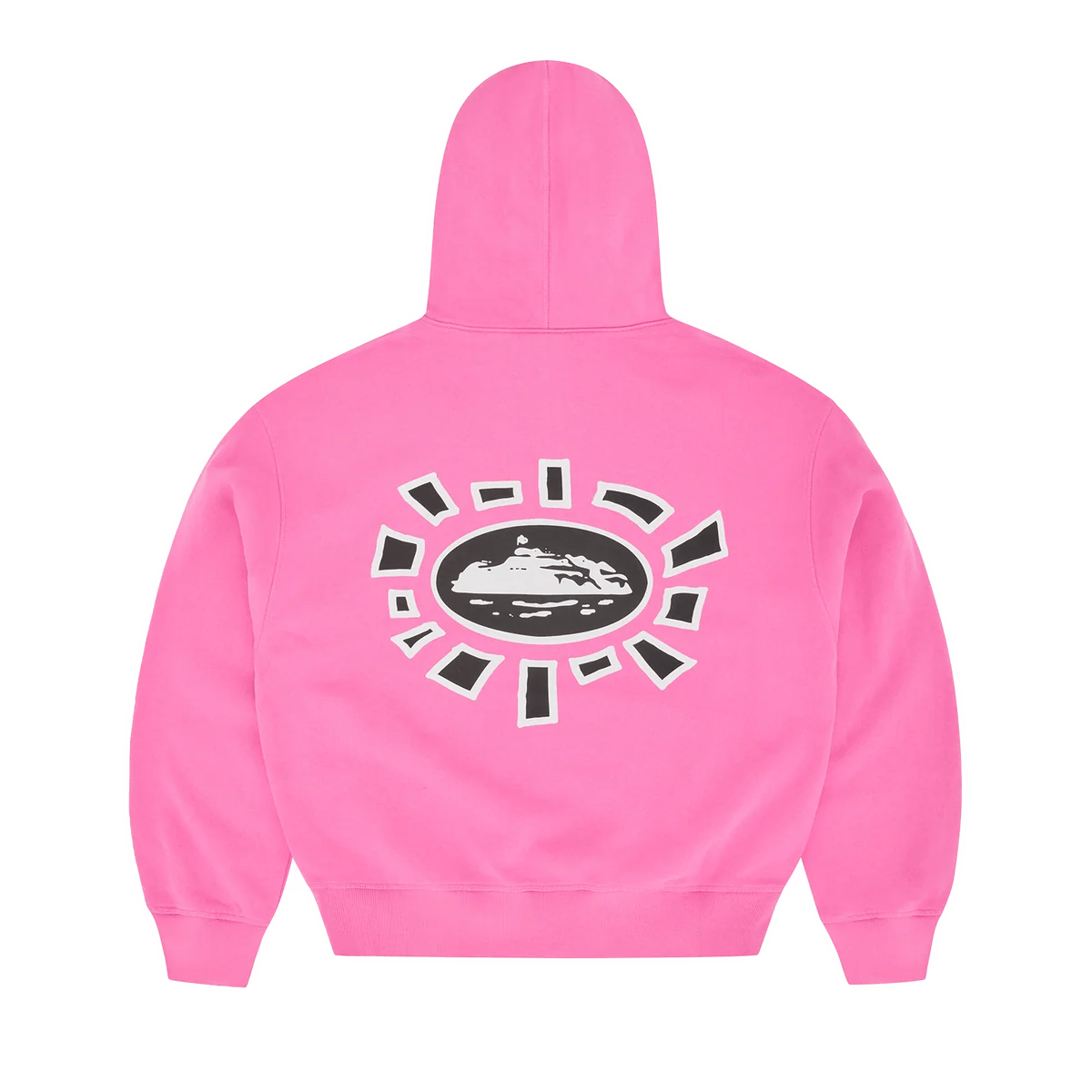 Corteiz Island Sun Zip Up Hoodie Pink