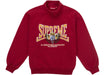 Supreme Crest Applique Half Zip Pullover Red