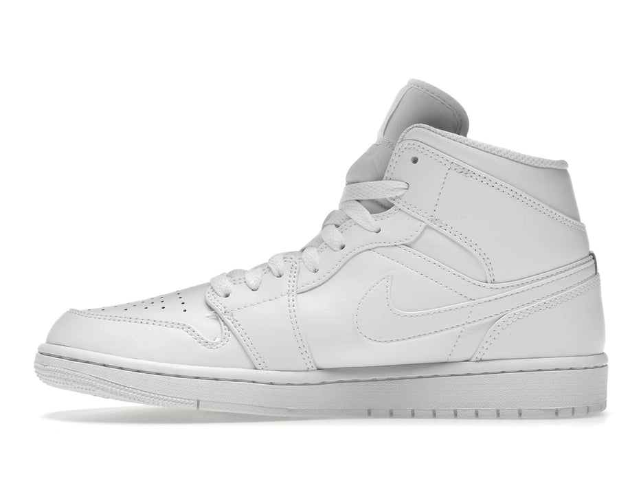 Jordan 1 Mid Triple White