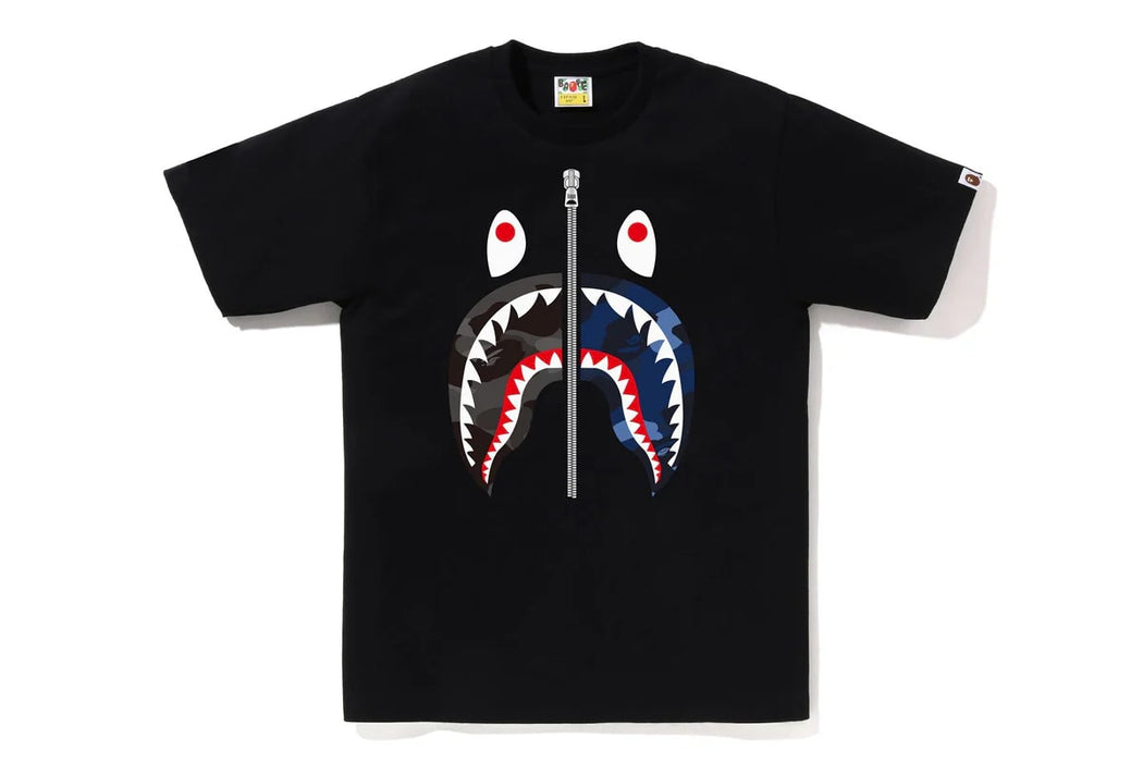 BAPE - COLOR CAMO SEPARATE SHARK BLACK TEE