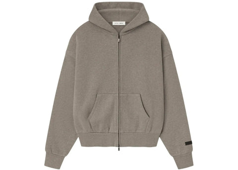 Fear of God Essentials Classic Hood Zip Up Sweatshirt Homestead Heather