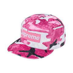Supreme Crushed Velvet Box Logo New Era 'Pink Camo'