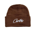 Corteiz Allstarz Folded Beanie Brown