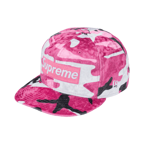 Supreme Crushed Velvet Box Logo New Era 'Pink Camo'