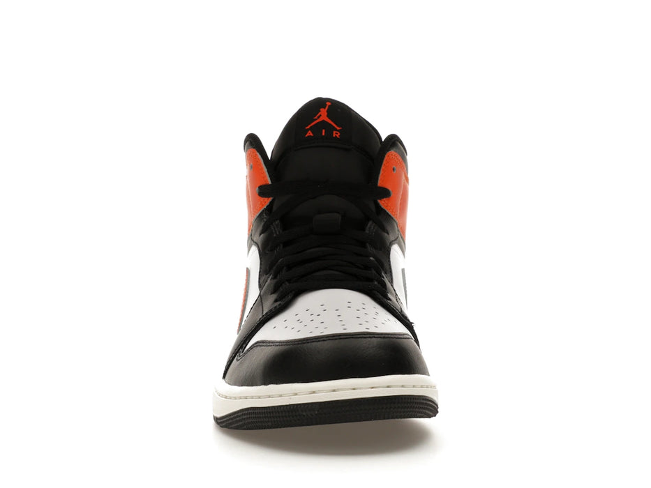 Jordan 1 Mid Black Toe Starfish
