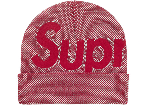 Supreme Studded Knockout Big Logo Beanie Red