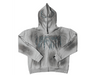 LAVERTA White Rhinestones Full Zip Hoodie - White / Blue