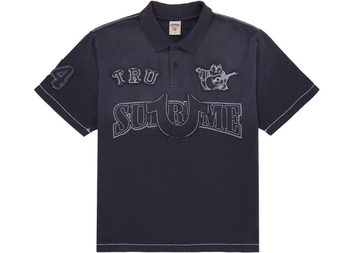 Supreme True Religion Applique Polo Navy