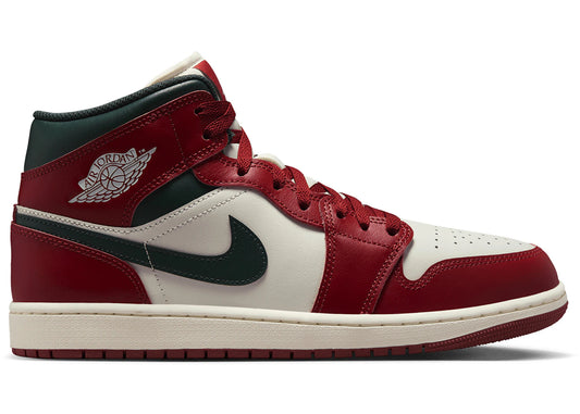 Jordan 1 Mid Redstone Midnight Green