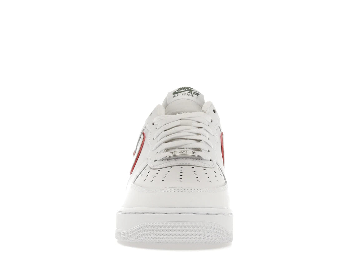Nike Air Force 1 Low Just Do It White Noble Green Metallic Silver University Red