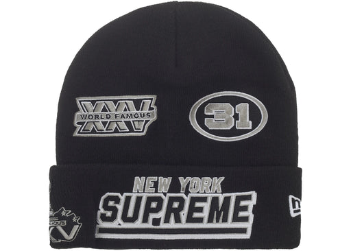 Supreme New Era Football Beanie Black