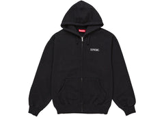 Supreme Blessed Applique Zip Up Hooded Sweatshirt Black