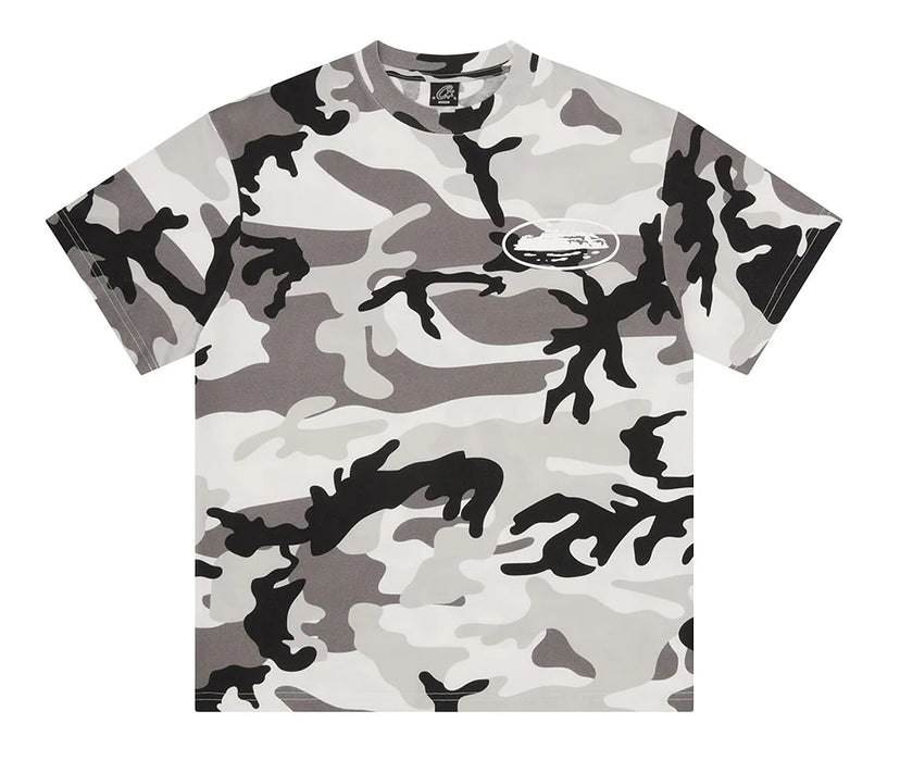 Corteiz Island Puff Print Tee Arctic Camo